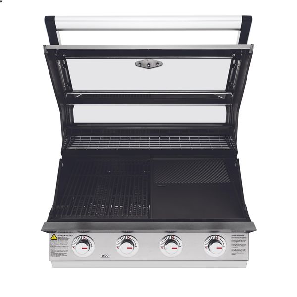 Beefeater 1600 4 Brn BBQ w/Cast iron grills - S.Steel